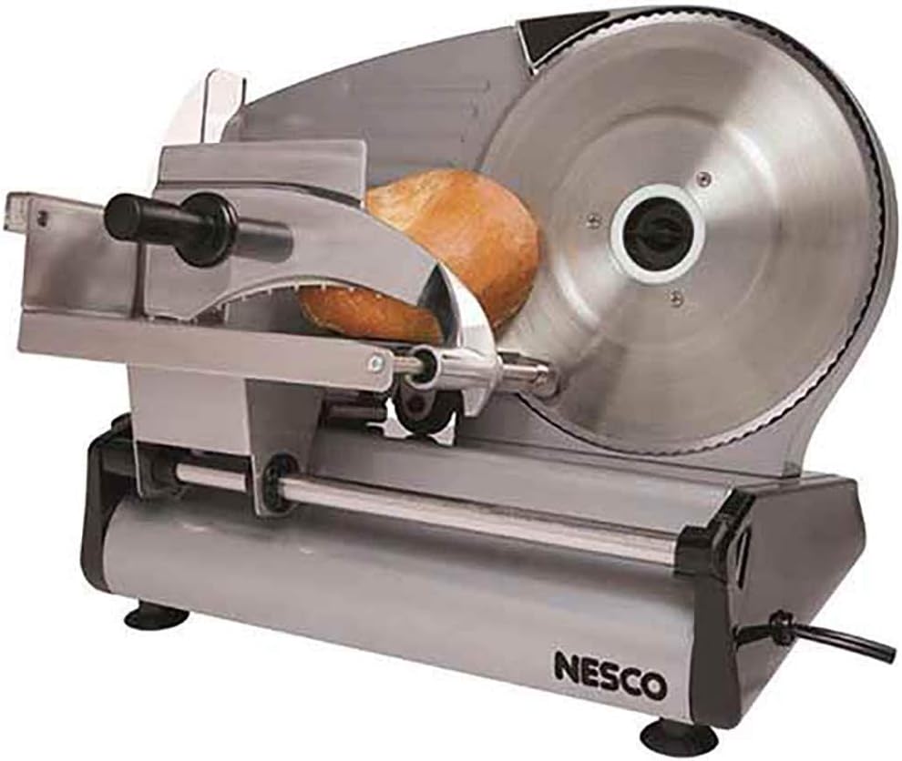 NESCO Stainless Steel Food Slicer Adjustable Thickness, 8.7",Silver