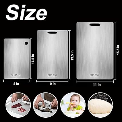 Titanium Cutting Board, Stainless Steel Food Grade Cutting Board
