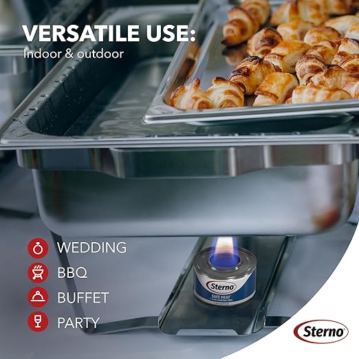 Sterno Fuel Cans - 4-Hour Burn, Chafing Dish Fuel Can Burners for Food Warmer, Resealable Chafer Fuel Canned Heat, Safe Heat - 7.26 Oz Each