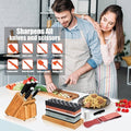 Knife Sharpening Stone Set, Professional Whetstone 4 Side Grit 400/1000 3000/8000, Whetstone Knife Sharpener Stone Set Include Non-slip Base, Leather Strop, Flattening Stone & Angle Guide