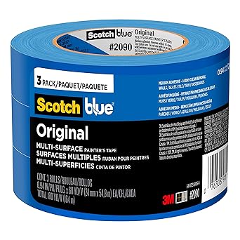 ScotchBlue Original Multi-Surface Painter's Tape, 0.94 Inches x 60 Yards, 8 Rolls, Blue, Paint Tape Protects Surfaces and Removes Easily, Multi-Surface Painting Tape for Indoor and Outdoor Use